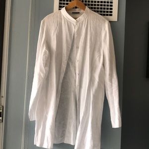 Debbie Shuchat white linen button up tunic